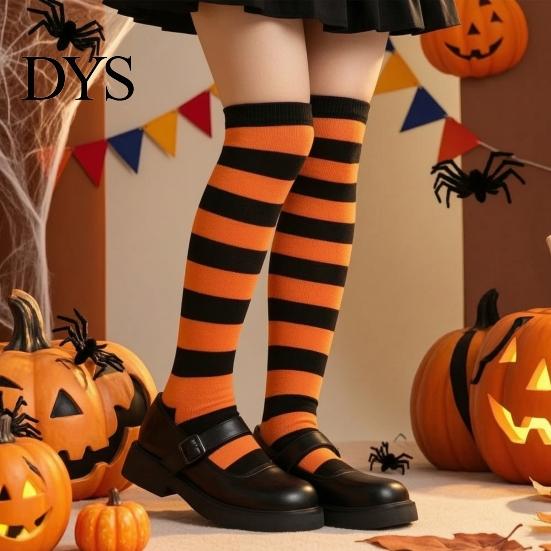 Over The Knee Striped Socks Thigh High for Women Girls, Stockings, Fashion Stylish Daily Wear Soft Stretchy Long Christmas Cosplay Party & Holiday