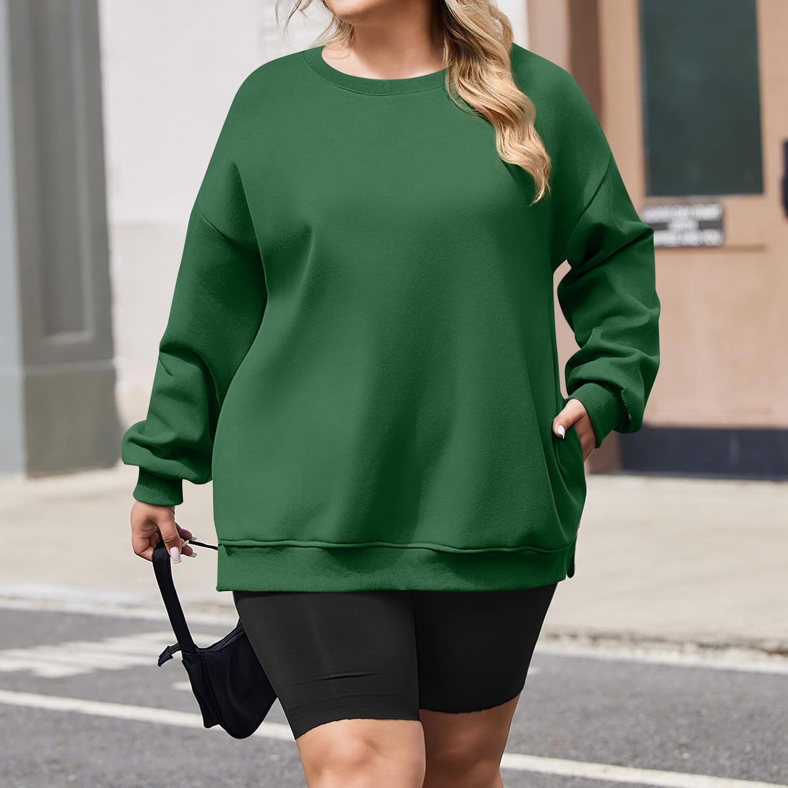 

Plus Size Sweatshirt For Women Oversized Crewneck Long Sleeve Pullover Tops XXXXL
