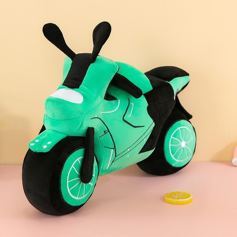 

Прямые продажи Симуляция Мотоцикл Подушка-игрушка Плюшевая игрушка Подушка для автомобиля Кукла Подарок для активности для мальчика Печать логотипа 45cm зелёный