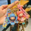 Adorable Girl Anime Keychain Charming Car Key Holder Cute Bag Decoration