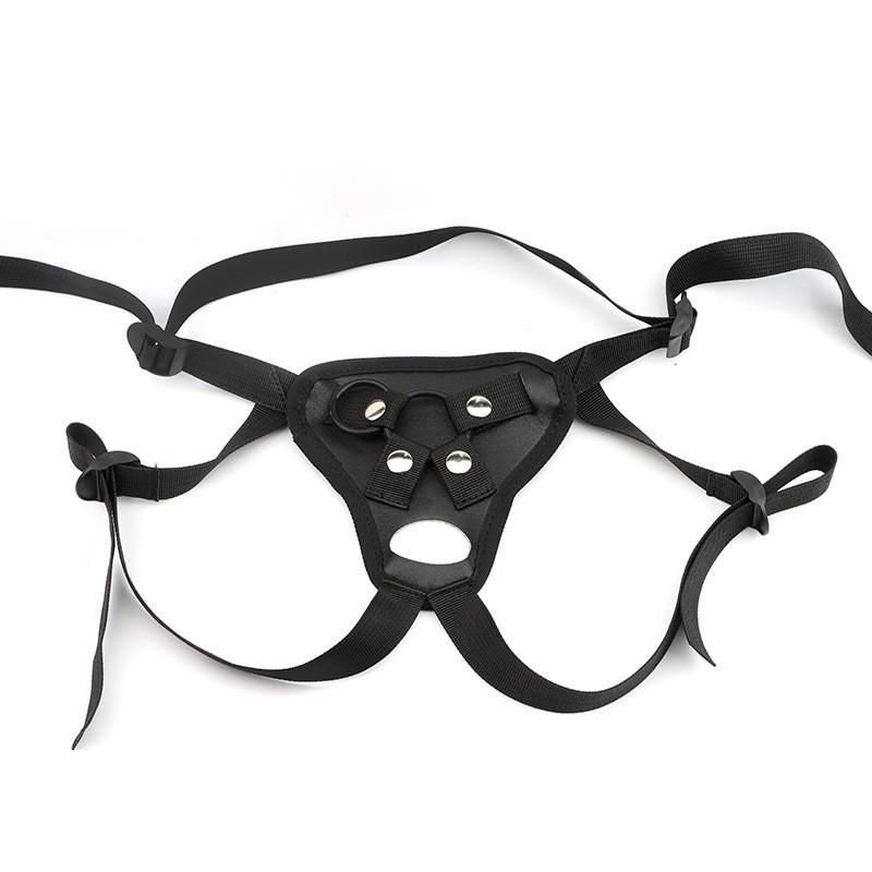 Women's Leather Pull-Up Pants with Strap-On Dildo for Lesbian, Gay, and Transgender Play