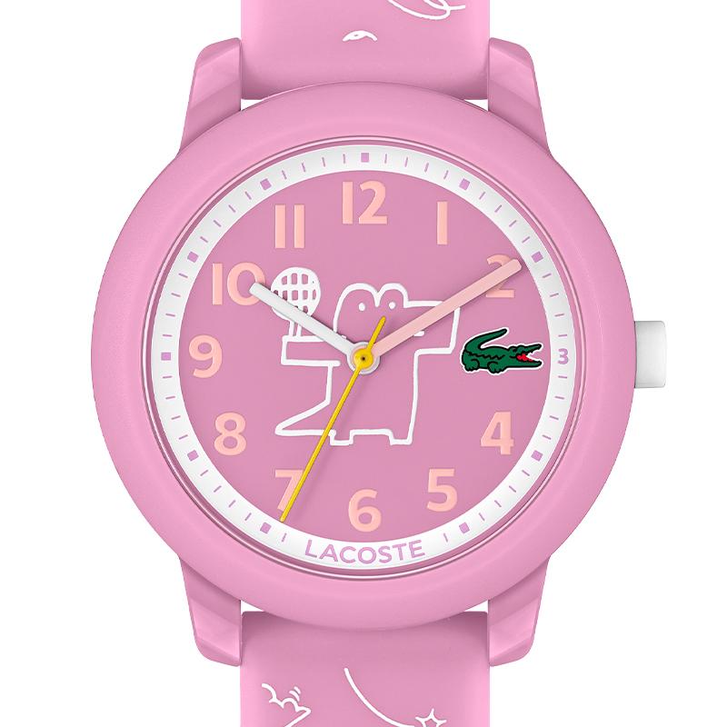 Lacoste 12.12 Series Watch Quartz Movement Silicone Strap Pink Dial Kids watches 2030058