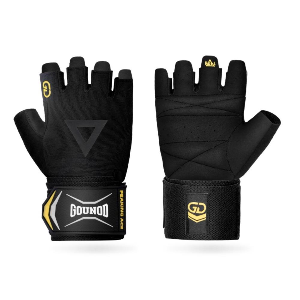 1 Pair Anti-Slip Cycling Gloves Breathable Half Finger Gloves Fitness Gloves  Weightlifting
