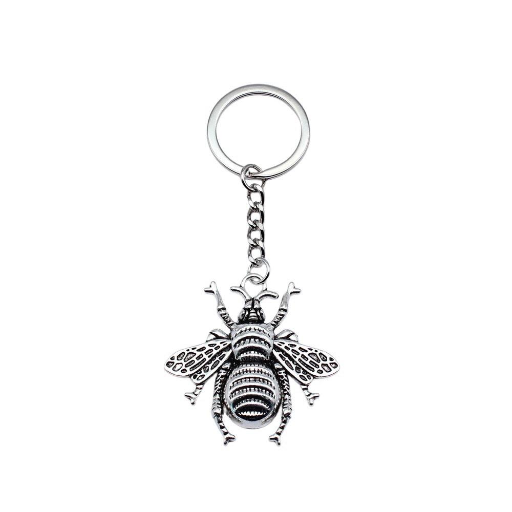 Breloc cu Charm Libelulă și Albină Pandantive Fluture Inel pentru Chei Inel de 28mm