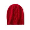 Cashmere 2025 Autumn/Winter Women's High-End Cable Knit Thick Warm Fashion Hat