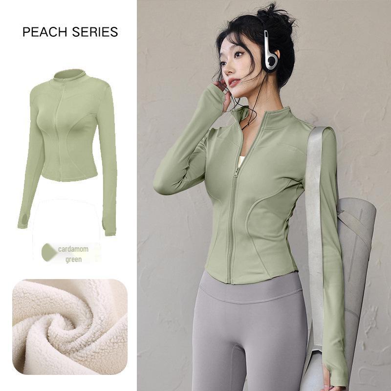 

Женская флисовая куртка для йоги и фитнеса 2025 года — идеально подходит для занятий пилатесом, бега и тренировок осенью/зимой S