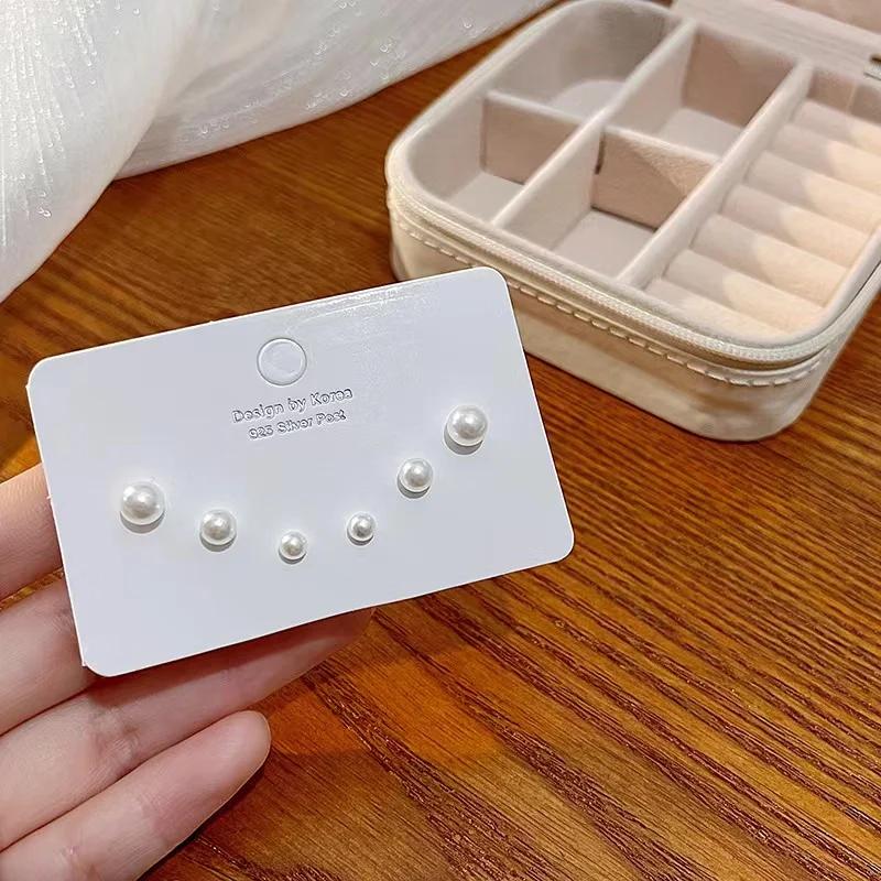 Korean Version Of The Hot Sale Af Aweek Earrings Set 7 Pairs Of Simple And Sweet Earrings Set Combination Of Week Zircon Gifts