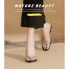 72902 high-heeled slippers women's thin heels 2025 summer new national style cool slippers rhinestone word with mezzanine sandals