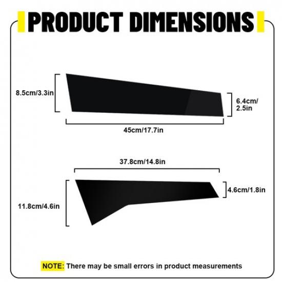 6PCS Door Trim Pillar Posts Gloss Black Cover Decor For Porsche Macan 2014-