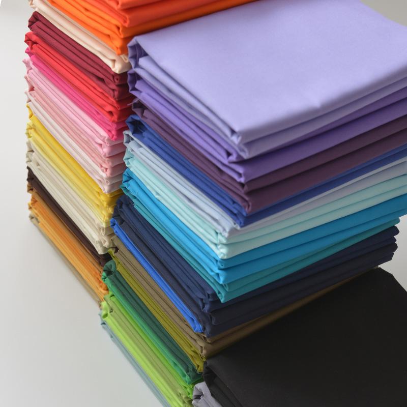 Wide 140cm Cotton Poplin Fabric Solid Color White Red Black for Sewing Accessories Quilting Patchwork Handmade 100/300/500cm