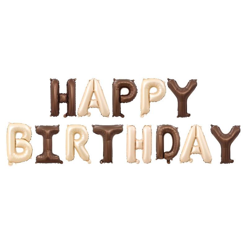 16 Inch Happy Birthday Letter Foil Balloons Set Wide Application for Birthday Party Anniversary Wall Backdrop Decor
