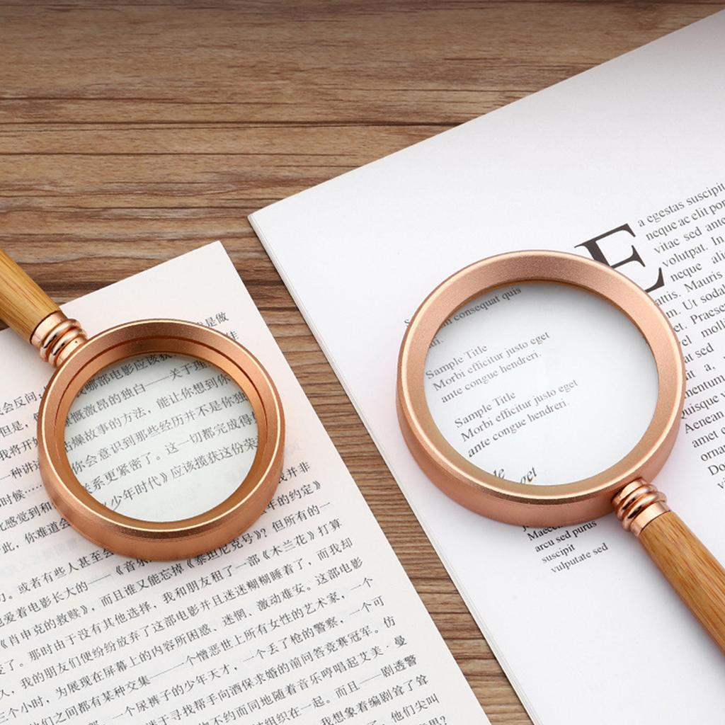 Lente d'ingrandimento portatile leggera con lente in vetro e telaio in alluminio, ideale per compiti precisi, visualizzazione dettagliata ed esame.
