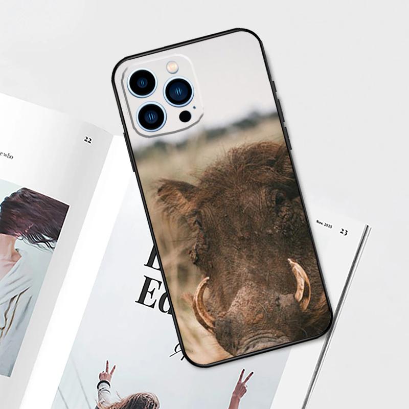 wild boar Case For iPhone 17 Pro Max 14 11 15 16 Pro Max 13 12 mini 16 Plus 16e 17 Air Phone Cover