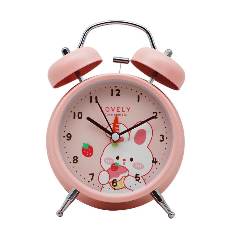 

New Cartoon Ringing Small Alarm Clock for Students To Study, Special for Children, Boys and Girls To Get Up and Wake Up Powerfully