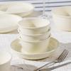 Trendy Solid Color Ceramic Tableware Set: Plates, Bowls, Chopsticks