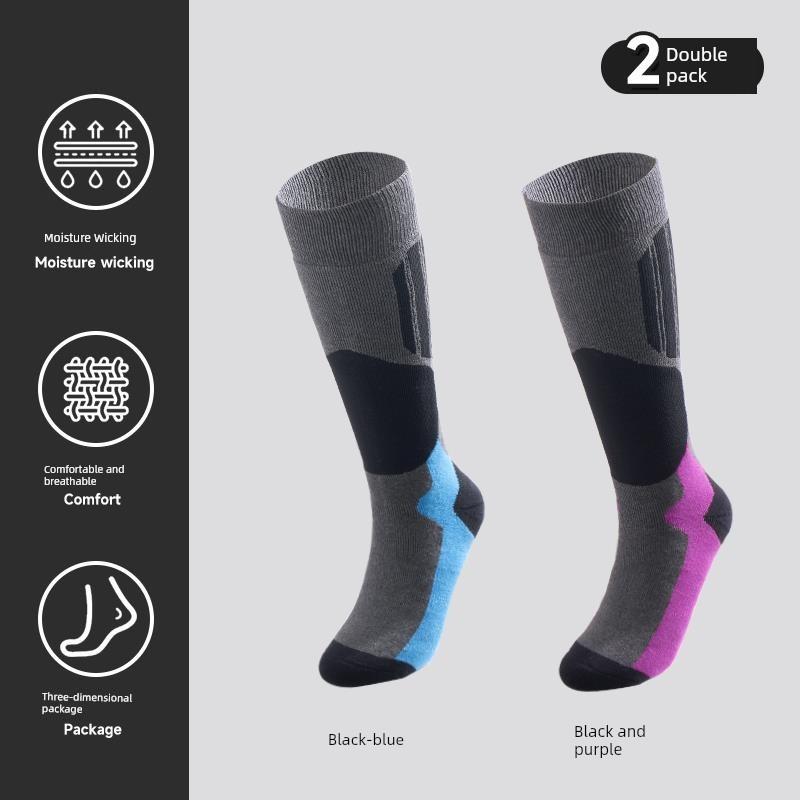 Ski Socks for Men, Outdoor Sports, Running, Mountaineering, Non-Slip, Wear-Resistant, Four-Season Thin Thermal Socks, Women's Single-Board