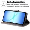 Coque de Protection - BOOLING - Samsung Galaxy A17 4G/5G - Cuir PU Marron Géométrique - 2 Vitres