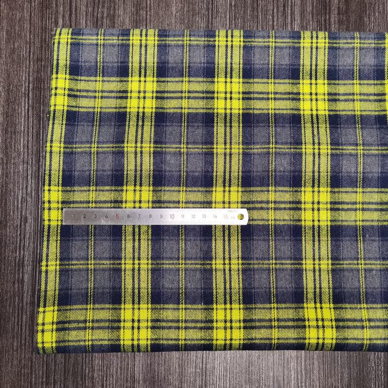 Nueva llegada: Tejido de Algodón Cepillado a Cuadros para Ropa Infantil y de Mujer - Tejido de Franela Jacquard Teñido en Hilo de Poliéster-Algodón.