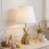 Elegant Rabbits Table Lamps with Retro Design Artistic Bedside Light for Bedroom Nightstand and Living Room Decorating
