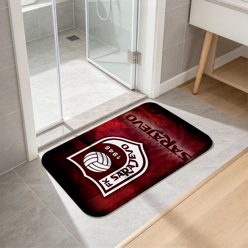 FK Sarajevo Print Flannel Kitchen Mat Christmas Soft Area Rug Non Slip Floor Carpet Home Decoration