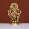 Beautifully Handcrafted Brass Drishti Ganesh Idol, Gold, Showpiece, Brass Idol