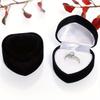 1pc Heart-Shaped Jewelry Box with Plush Velvet Lining Desktop Organizer for Rings, Earrings, Necklaces, Compact Decorative Storage Case