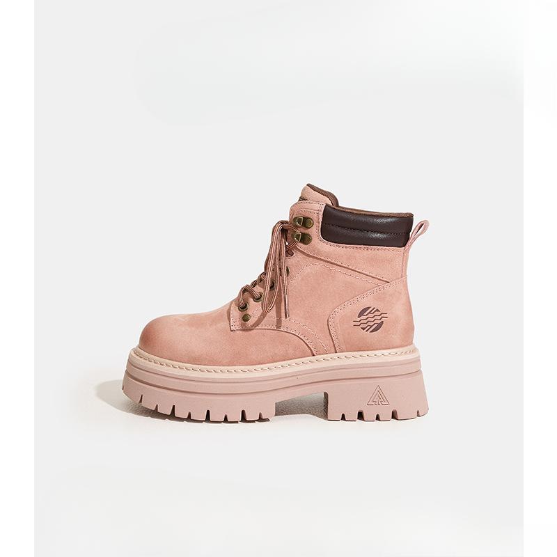 

Новые повседневные ботинки на толстой подошве с увеличением роста, женская обувь и универсальные спортивные ботинки для активного отдыха 40 розовый