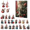 Christmas Advent Calendar Cat Calendar, 24 Days Countdown Cute 2D Kitten Holiday Backpack Charm Accessory Ornaments for Party Tree Decor, Gifts Lovers