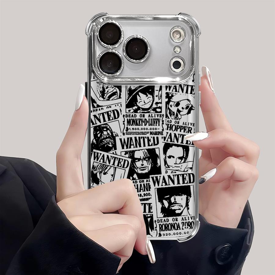 Cool Anime Luffys logo Plating Phone Case For Xiaomi 15T 15 14 13 Poco M7 F7 F4 F5 X7 X6 X5 X3 Pro Ultra 4G 5G Anti Fall Airbag