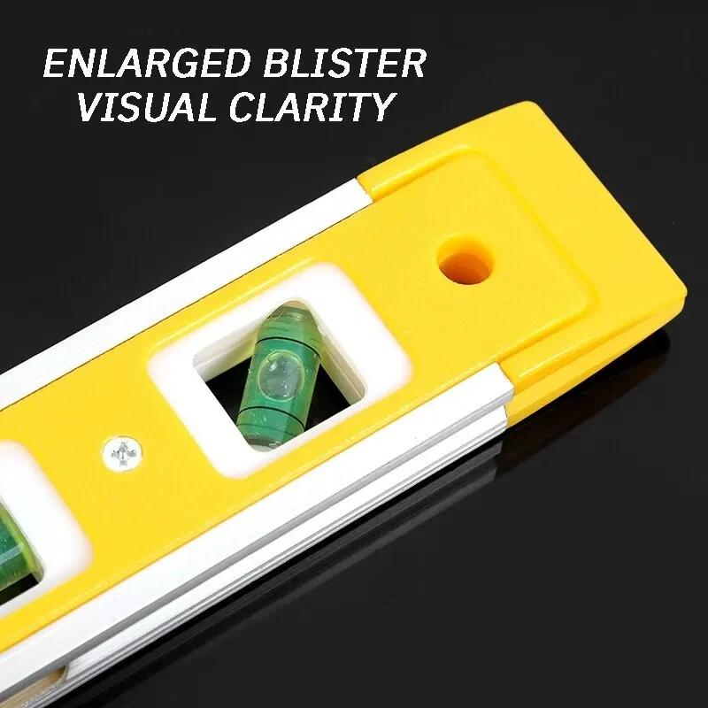 2pcs Level Gauge Aluminum Alloy Strong Magnetic Mini Three Type Level Gauge Horizontal Bubble Aluminum Alloy Level Gauge