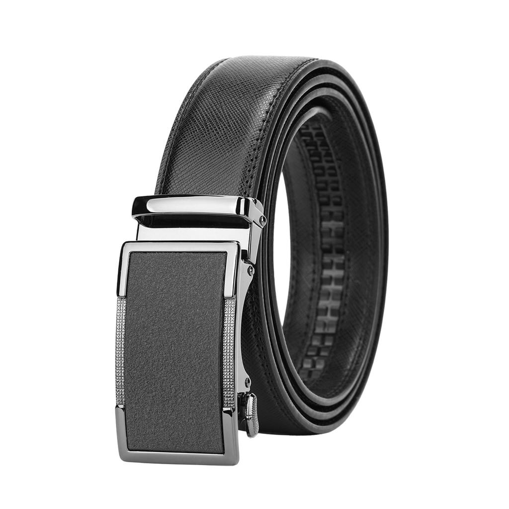 Men'S E-Commerce Automatic Buckle Cowhide Belt, High-End Business Leisure Trend Versatile Belt, Middle-Aged And Young People Belt