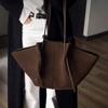 Bolso Tote de Cuero PU de Lujo para Mujer Bolso de Hombro de Gran Capacidad Bolso de Mano de Diseñador Bolso de Almacenamiento en Forma de Ala Bolsa de Compras Mate