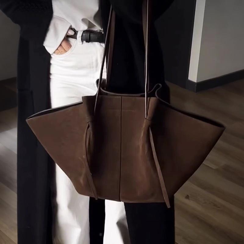 Bolso Tote de Cuero PU de Lujo para Mujer Bolso de Hombro de Gran Capacidad Bolso de Mano de Diseñador Bolso de Almacenamiento en Forma de Ala Bolsa de Compras Mate