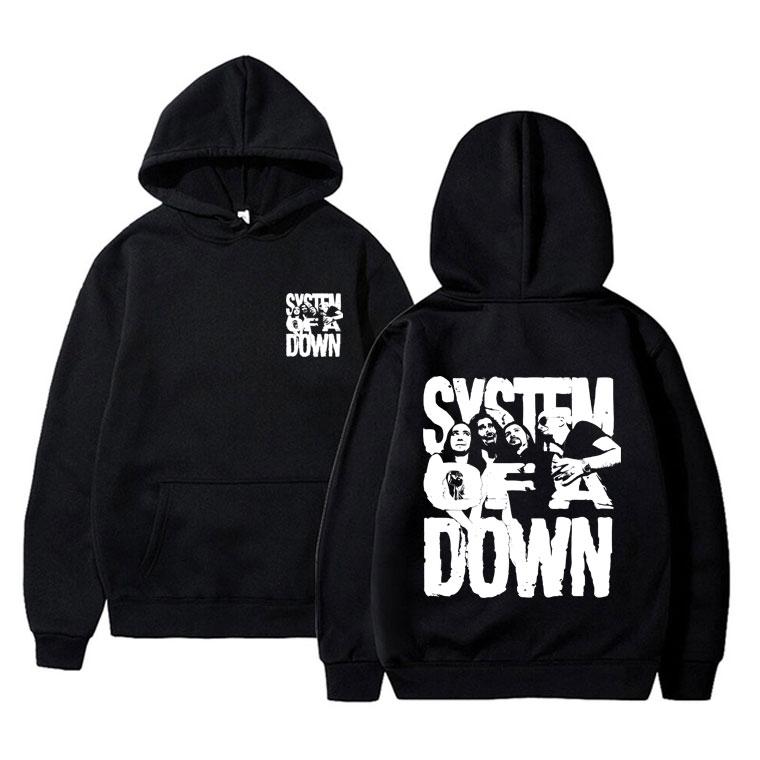 90s Alternative Metal Rock Band System of A Down Graphic Hoodie Men Women Casual Popular Sweatshirt Man Vintage Cotton Hoodies