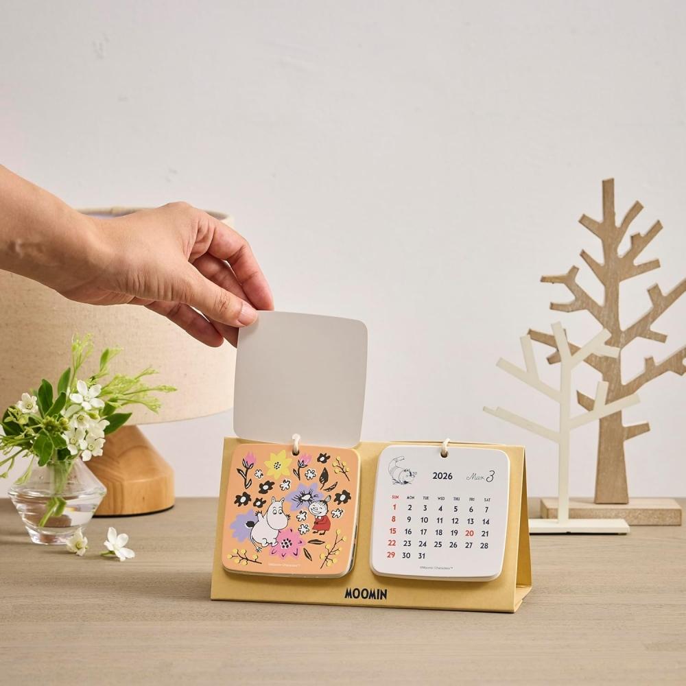New Japan Calendar 2026 Calendar Tabletop Moomin Coaster Nk4210 Tabletop Coaster Type