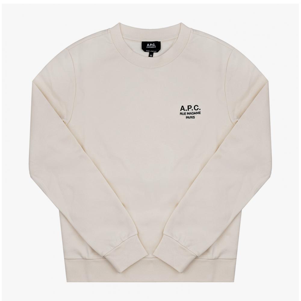 Apc Standard Unisex Sweatshirt Alj Ecru Kaki M27913