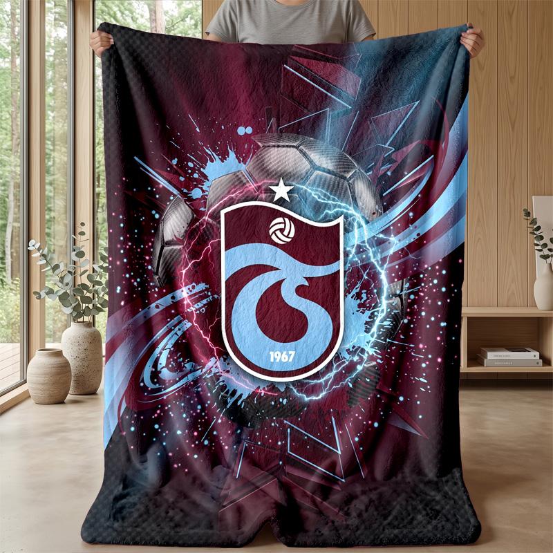 Coperta in Morbido Pile di Flanella Trabzonspor FC Leggera Accogliente Calda Coperta da Lancio per Divano Letto Decorazione per la Casa