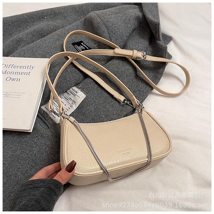 

2025 high-end commuter women s bags, new underarm bags, women s small bags, unit price niche bags diagonally span versatile small bags бежевий