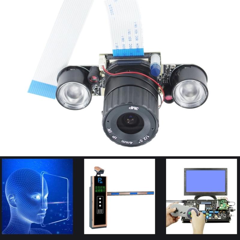 5MP Fisheye Camera 1080P 2592x1944 65°Diagonal Field View For RPi B 3/2 With Auto Day Night Switching