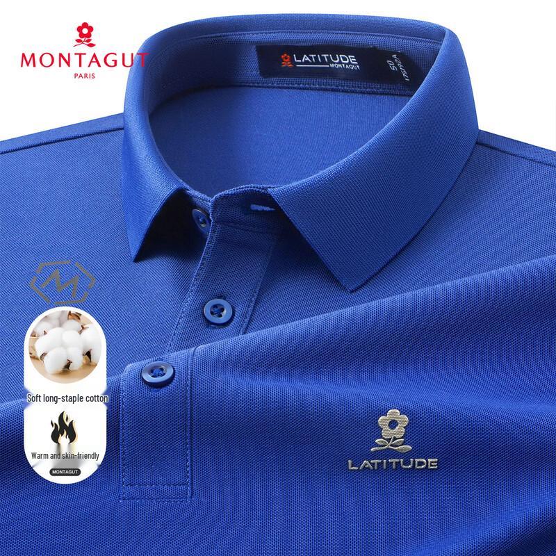 

MONTAGUT Men s Casual Long-Sleeve Polo Shirt 46