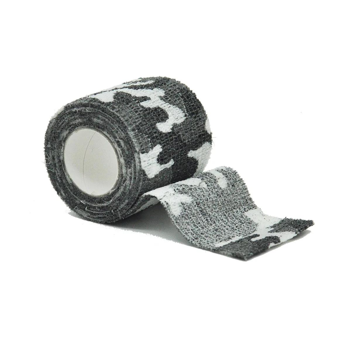 

1/6/10/24Pcs Black and white Camouflage Elastic Wrap Tape Self Adhesive Sports Protector Ankle Knee Finger Arm Bandage 2.5cmX4.8m