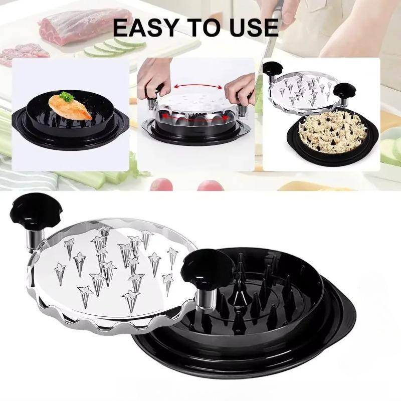 Multi - Functional Manual Chicken Shredder, Quick Meat - Shredding Kitchen Gadget, Rotating Tool with Transparent Visible Lid