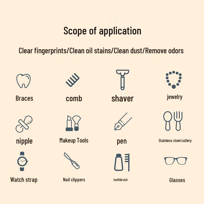 Multifunctional Ultrasonic Cleaner for Glasses, Contact Lenses, Jewelry, and Toothbrushes with Timer