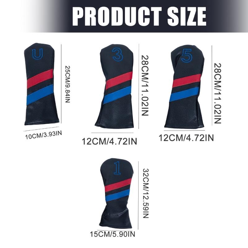 Strong PU Golf Iron Protectors Magnetic Closure Universals Water Resistant Protective Club Sleeves For Golf Player