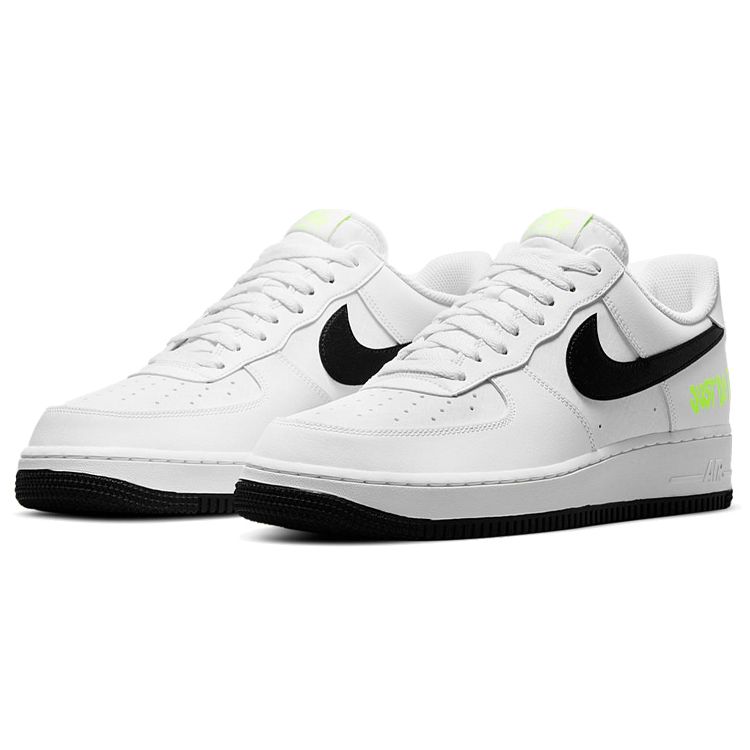 Nike Air Force 1 Low Just Do It - White Volt Men Sneakers Black DJ6878-100