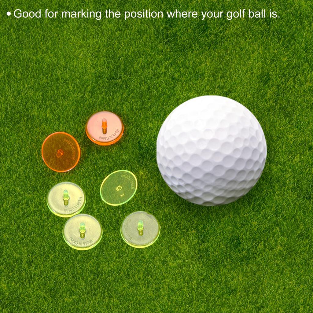 PATIKIL Golf Ball Marker 50pcs 24mm Round Transparent Flat Position