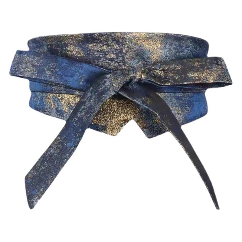 

2023 Retro Wide Belt Simple All-Matched Waist Belt Novel Design Double-Sided Waist Accessories Belt for Women Girls