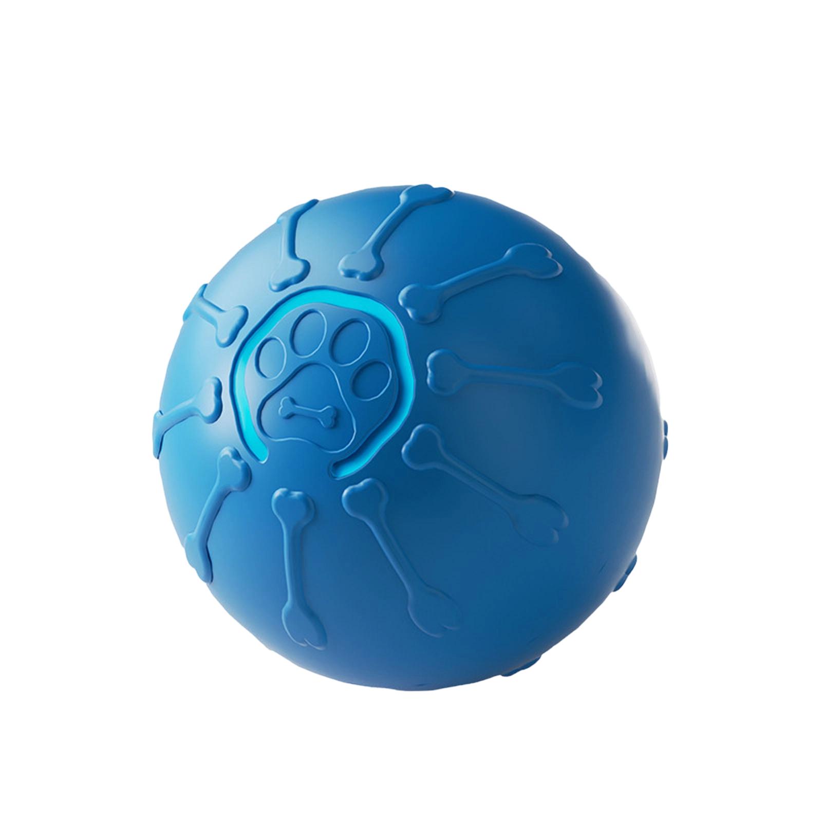 Прыгающий мячик для собаки, -стойкий мячик, Автоматический дразнилка для собаки, Саморазвлечение и развлечение для питомца. One Size синий