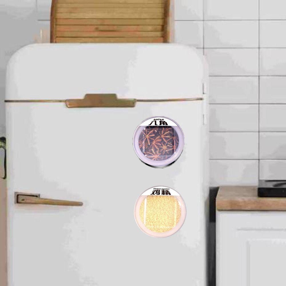 3Pcs Stainless Steel Magnetic Seasoning Containers Wall Mounted Seasoning Storage Box  Restaurant