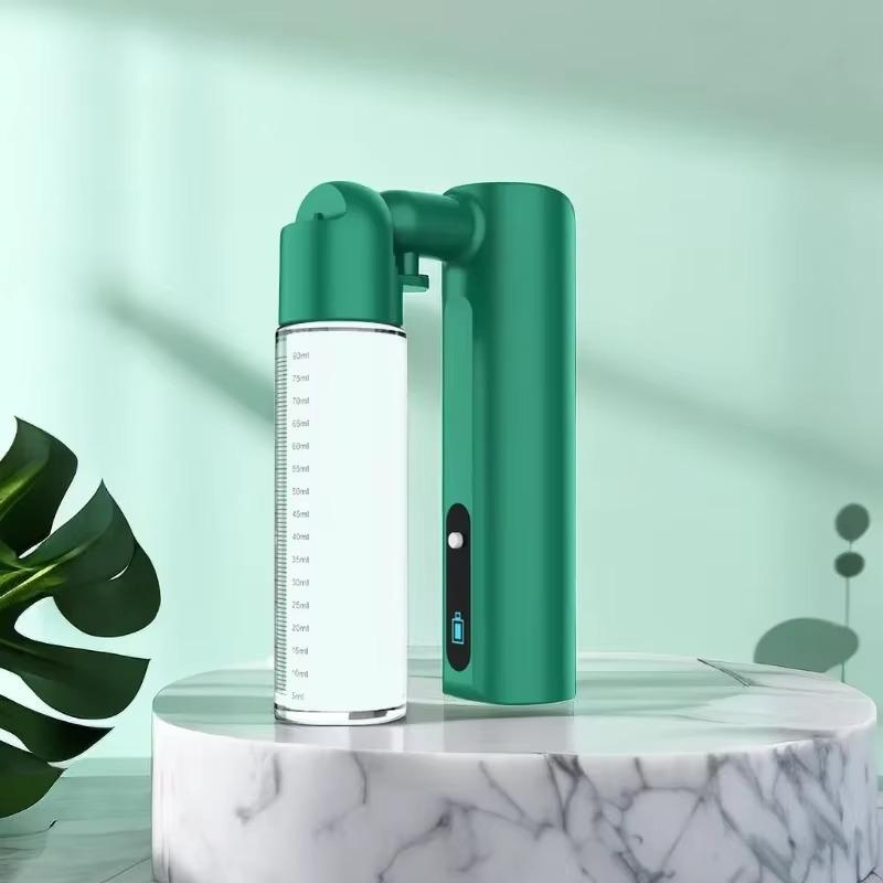 

Бытовой портативный кислородный инжектор с синим светом для лица увлажняющая эссенция холодный спрей увлажняющий распылитель уход за кожей 17*12*4.6 CM зелёный